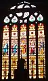 Église paroissiale Saint-Milliau : maîtresse-vitre (dont la représentation au centre du vitrail de saint Milliau)
