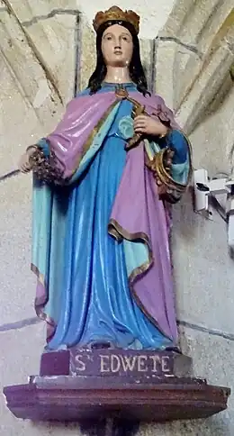 Statue de sainte Edwette.