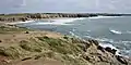 Vue vers le sud de la Côte sauvage depuis la pointe du Percho.