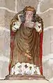 Statue de saint Milliau portant sa tête tranchée