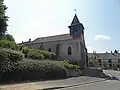 Église Saint-Lubin de BoureschesClocher d'une église de France : INSEE 02105 - Bouresches - Église Saint-Lubin