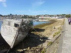 Le port et épaves de langoustiers.