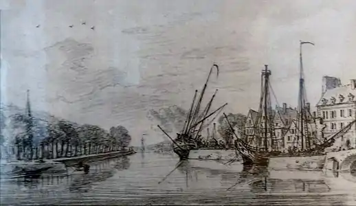 Quimper en 1777 (dessin)