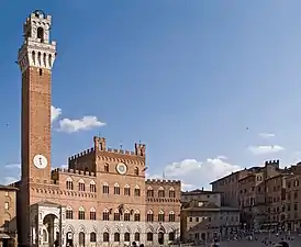 Palazzo Pubblico (hôtel de ville) de Sienne, Italie