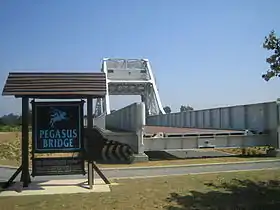 Pont d'origine au musée Pegasus (juillet 2005).