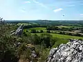 Vue panoramique vers le nord à partir du Ménez Landivigen.