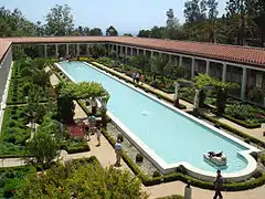 Jardin à l'italienne de la Villa Getty de Los Angeles (Californie)