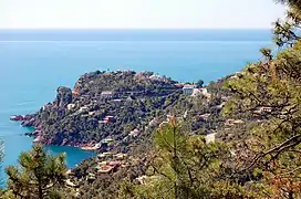 La pointe de l'Esquillon (vue depuis un endroit proche de Notre-Dame-d'Afrique).