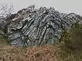 Commana : anticlinal près de la cote 348 à l'est de Croas Melar.