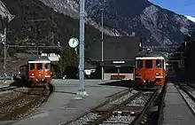 La gare de Sembrancher le 7 novembre 1998.