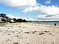 La plage de Kerleven vue de l'ouest.