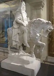 Amédée Ménard : Le roi Gradlon (vers 1850, maquette en plâtre pour une sculpture de granite, musée des beaux-arts de Quimper)