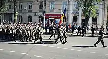 Parade de la 2e brigade d'infanterie motorisée « Stefan Cel Mare ».