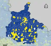 Candidat arrivé en tête au 2d tour par commune.  Emmanuel MacronMarine Le PenÉgalité