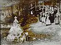 La procession du "Pardon des nourrices" à la fontaine de Kergornet au début du XXe siècle.
