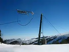 Depuis le sommet du TK de la Charbonnière, vue sur les pistes de l'Audibergue.