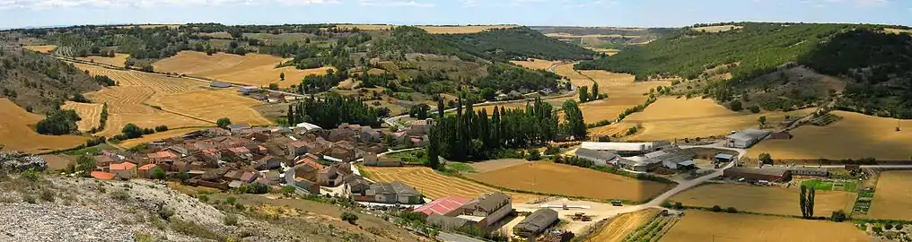 Vue de Corrales de Duero depuis el Pico de San Antonio.