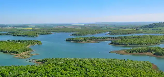 Partie sauvage du lac de Madine