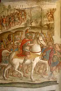 Fresque de Jacopo Ripanda, Campagne contre les Tolistobogiens.