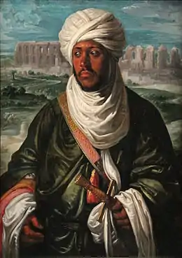 Portrait d'Ahmed III al-Hafsi, huile sur panneau Pierre Paul Rubens, 1613-1614.