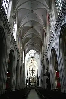 Nef centrale  de la cathédrale Notre-Dame d'Anvers