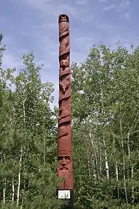 Totem, sentier pédestre de la municipalité de Bégin.