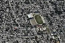 Vue aérienne du Stade Sylvio-Cator et de ses quartiers environnants
