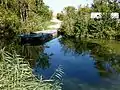 Bac à câble pour traverser le canal - commune de Breuil-Magné