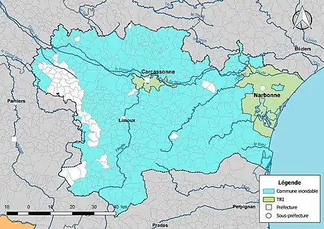 Communes inondables par crue rapide de cours d'eau (390).