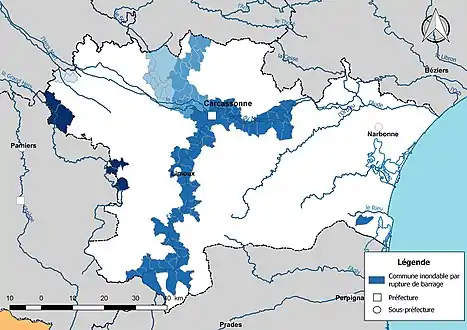 Communes inondables par rupture de barrage (82).