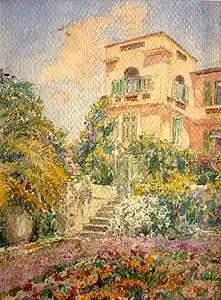 La Villa Mont Riant de Juan-les-Pins, 1940, aquarelle, collection privée.