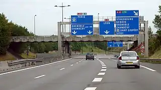 A43 à Lyon (Aire urbaine de Lyon)