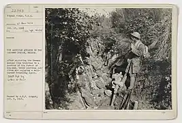 Soldat américain dans une tranchée, 26 septembre 1918