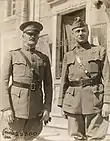 General John J. Pershing and american Major general (William M. Wright). Lucey, Meurthe et Moselle, France. (some damage, visible in the original file, has been repaired for this version.)