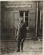 le général Lenihan de la 77e division d'infanterie (États-Unis) en 1918 à Raucourt.