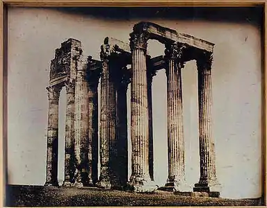 Temple de Jupiter olympien pris de l’est (1842), localisation inconnue.