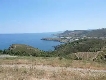 Paysage entre Banyuls-sur-Mer et Cerbère.