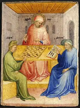 S. Agostino e Alipio visitata da Ponticiano, Musée des beaux-arts de Lyon (1414-1415)