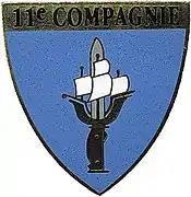 Insigne de la 11e compagnie du 43e régiment d'infanterie (vers 1990)