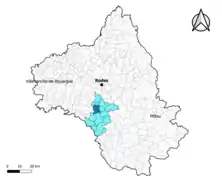 Cassagnes-Bégonhès dans le canton des Monts du Réquistanais en 2020.