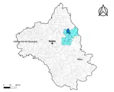 Castelnau-de-Mandailles dans le canton de Lot et Palanges en 2020.