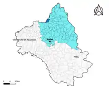 Le Fel dans l'arrondissement de Rodez en 2020.