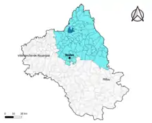 Entraygues-sur-Truyère dans l'arrondissement de Rodez en 2020.