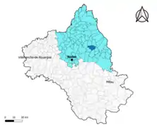 Lassouts dans l'arrondissement de Rodez en 2020.