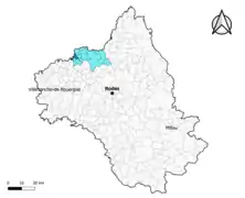 Livinhac-le-Haut dans le canton de Lot et Dourdou en 2020.