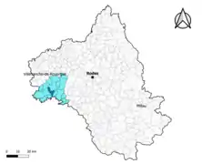 Lunac dans le canton d'Aveyron et Tarn en 2020.