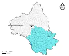 Plaisance dans l'arrondissement de Millau en 2020.