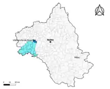Prévinquières dans le canton d'Aveyron et Tarn en 2020.