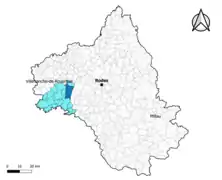 Rieupeyroux dans le canton d'Aveyron et Tarn en 2020.