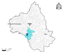 Rullac-Saint-Cirq dans le canton des Monts du Réquistanais en 2020.